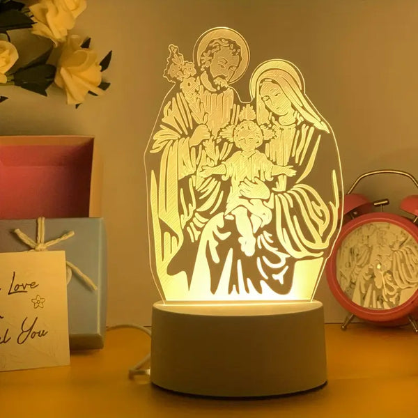 Mary, Jesus and the Father Nightlight